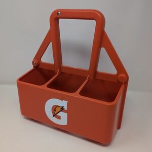 Gatorade 6 Bottle Squeeze Water Bottle Carrier Caddy Orange Team Sports Sideline
